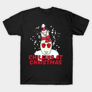 Chilling at Christmas - Polar Bear T-Shirt